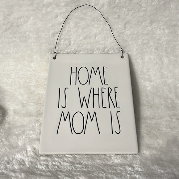 Rae Dunn Other - 31. Rae Dunn HOME IS WHERE MOM IS Ceramic Sign